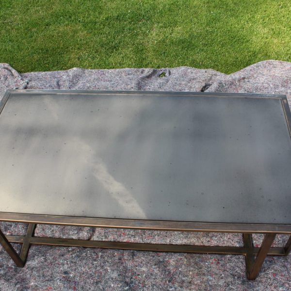 Brass & Antique Glass Coffee Table