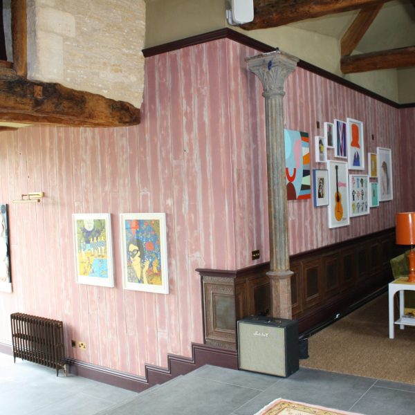 Distressed Painted Wall Boarding