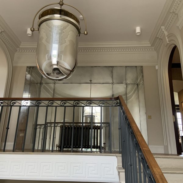 Antiqued Mirror Wall