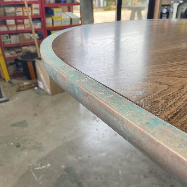 Oak & Copper Dining Table