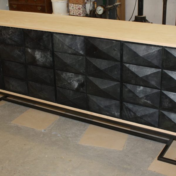 Vellum Geometric Media Cabinet