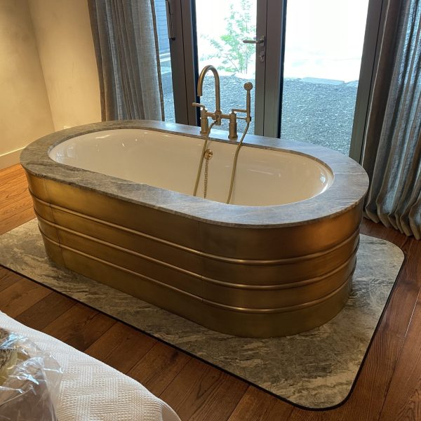 Patinated Brass Bath