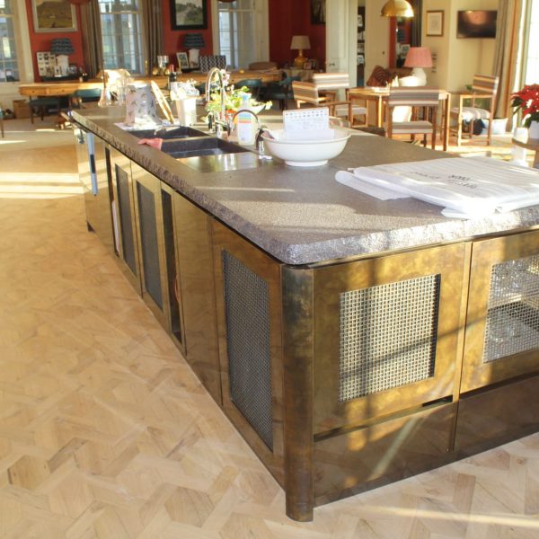 Brass Kitchen Island