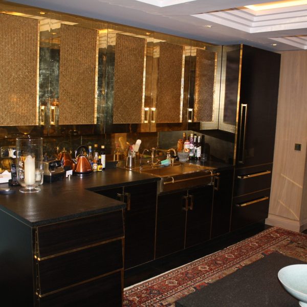 Macassar Ebony & Brass Kitchen